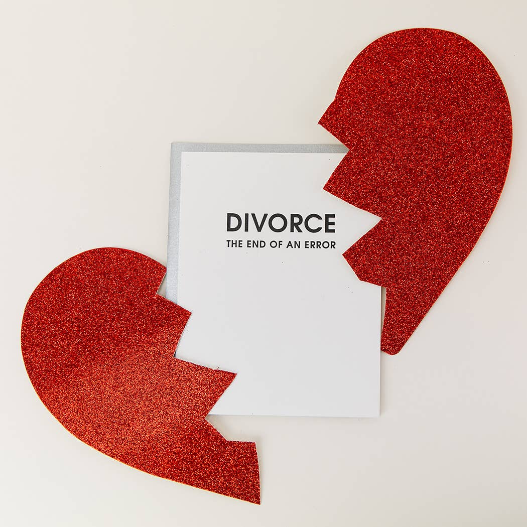Divorce: End of an Error - Letterpress Card - vibeboxshop