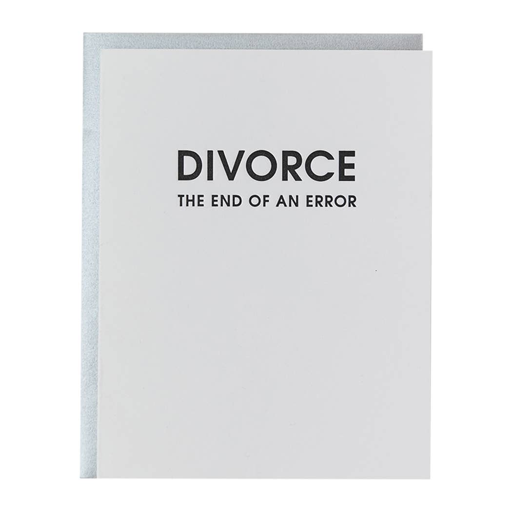 Divorce: End of an Error - Letterpress Card - vibeboxshop