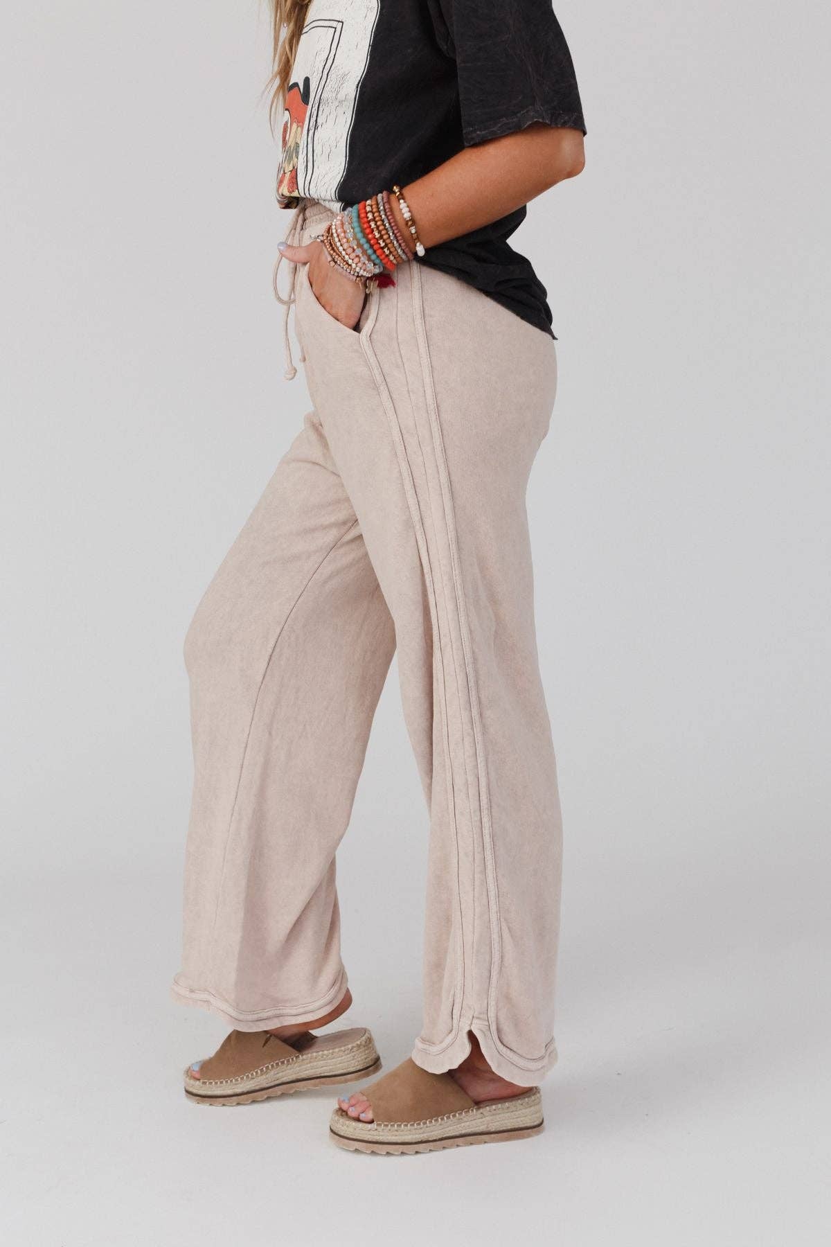 So Comfy Wide Leg Pants - New Taupe