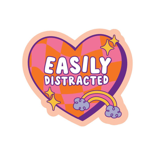 Easily Distracted Vinyl Sticker - vibeboxshop