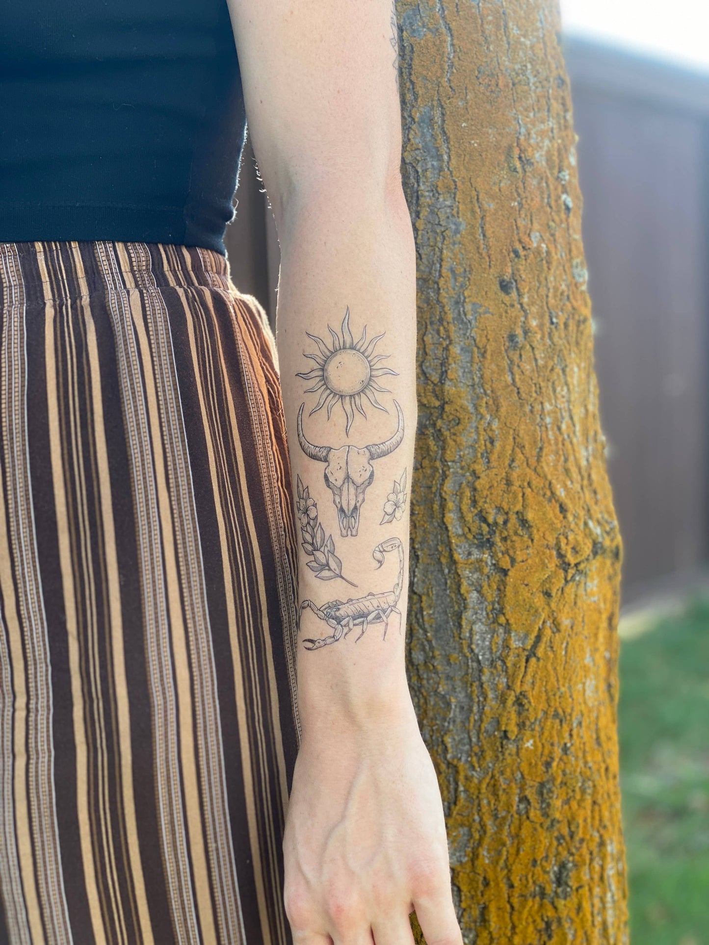 Sunlit South Temporary Tattoo: 1-Pack