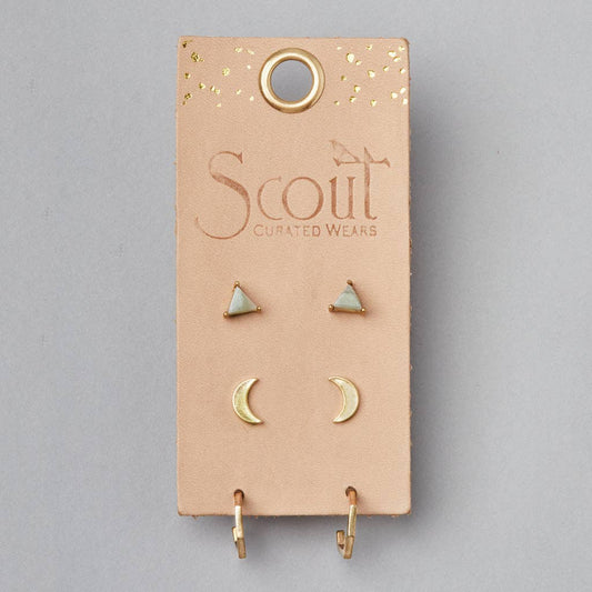Ella Stud Earrings Trio | Stone of Protection - vibeboxshop