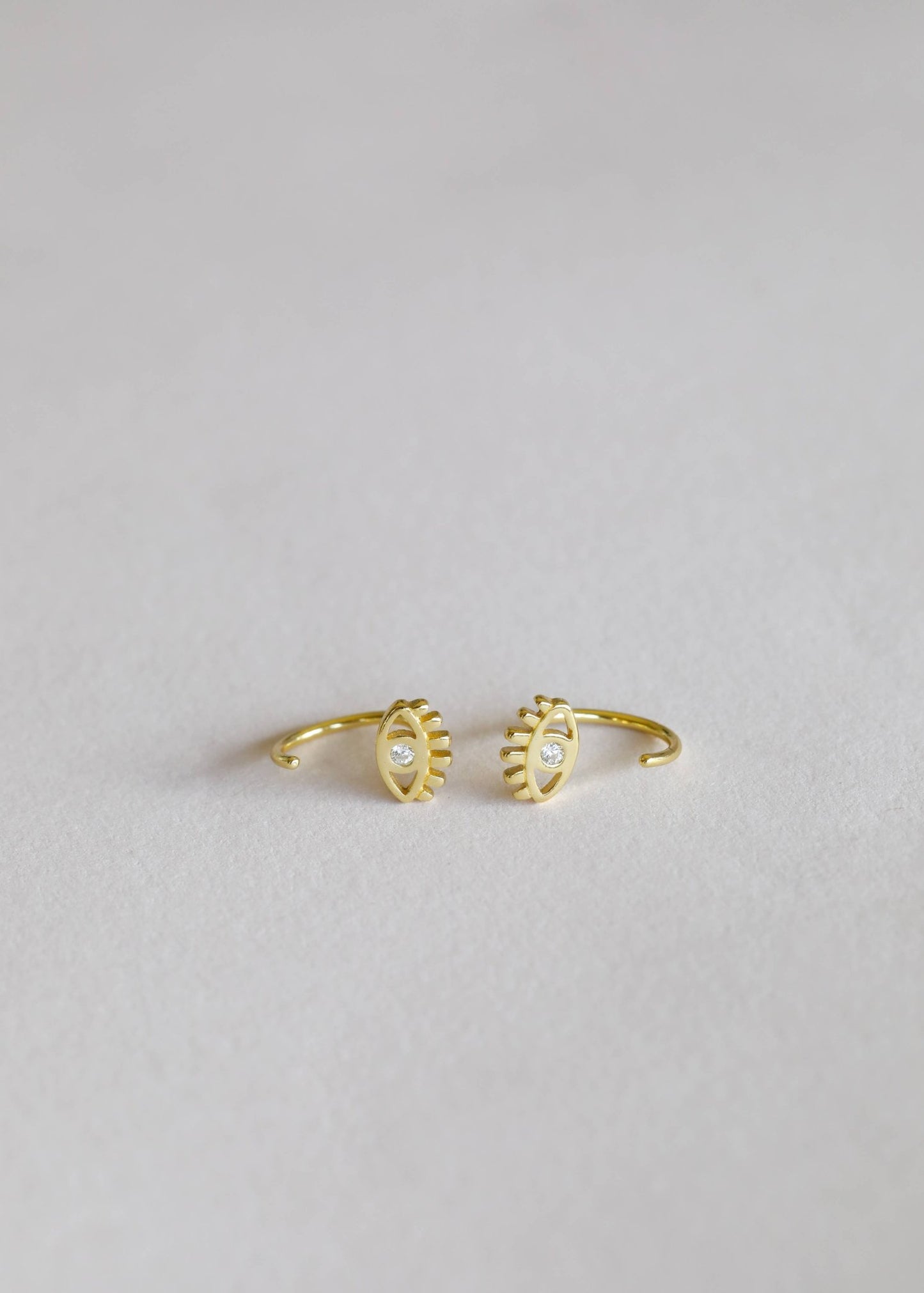 Evil Eye Huggie Earrings - vibeboxshop