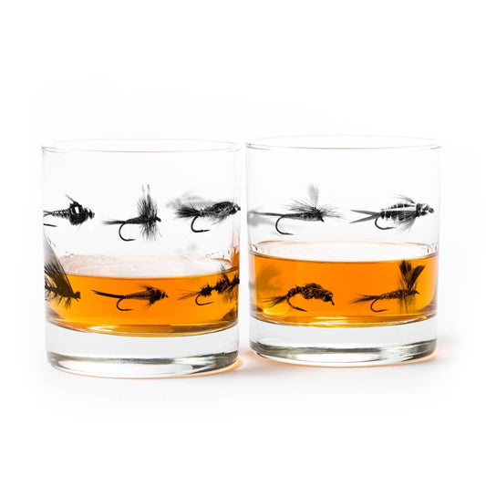 Fly Fishing Whiskey Glass - vibeboxshop