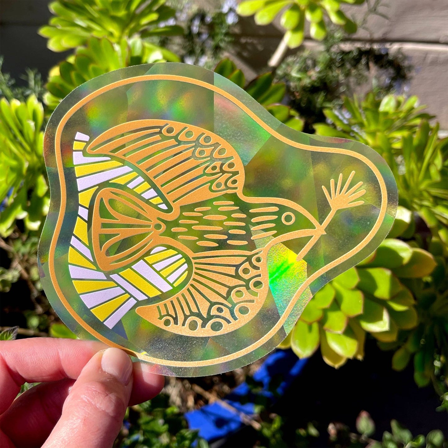 Folk Bird Suncatcher Decal - vibeboxshop