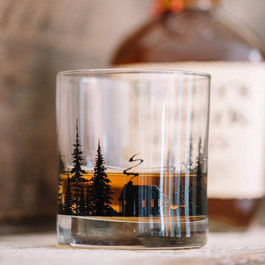 Forest Cabin Whiskey Glass - vibeboxshop