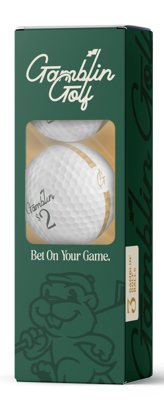Gamblin' Golf - Single Sleeve 3 Balls - vibeboxshop