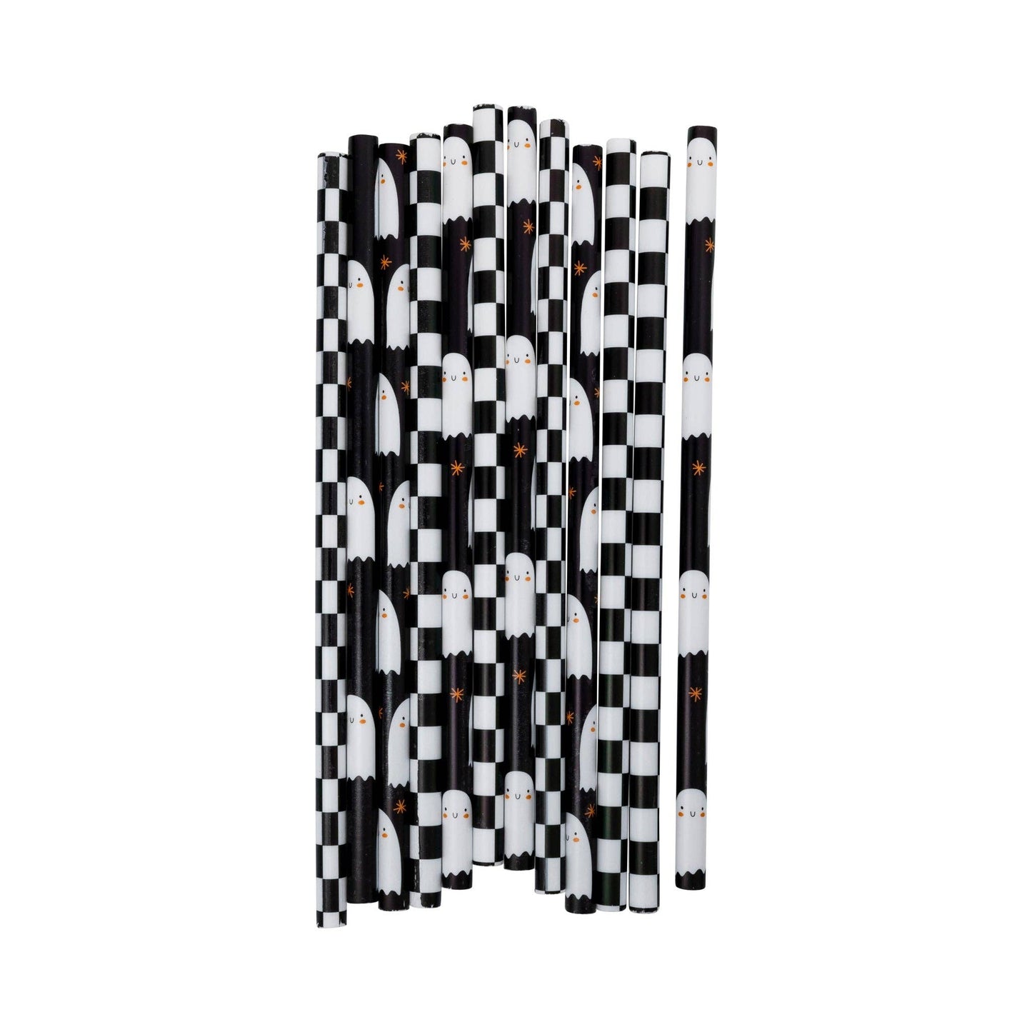 Ghosts and Checks Reusable Straws - vibeboxshop
