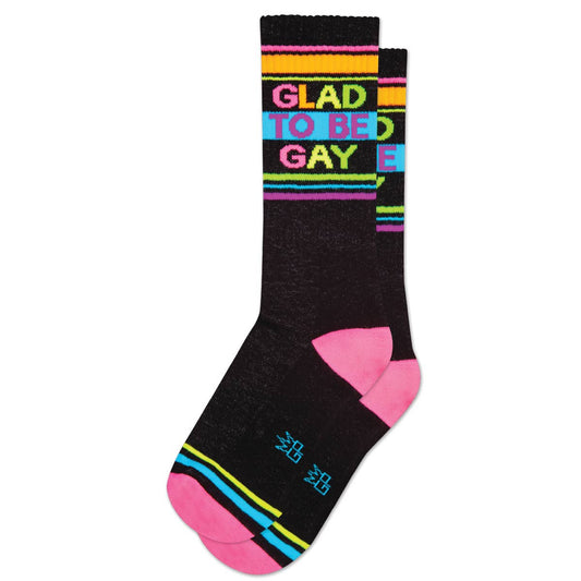 Glad To Be Gay Gym Crew Socks - vibeboxshop