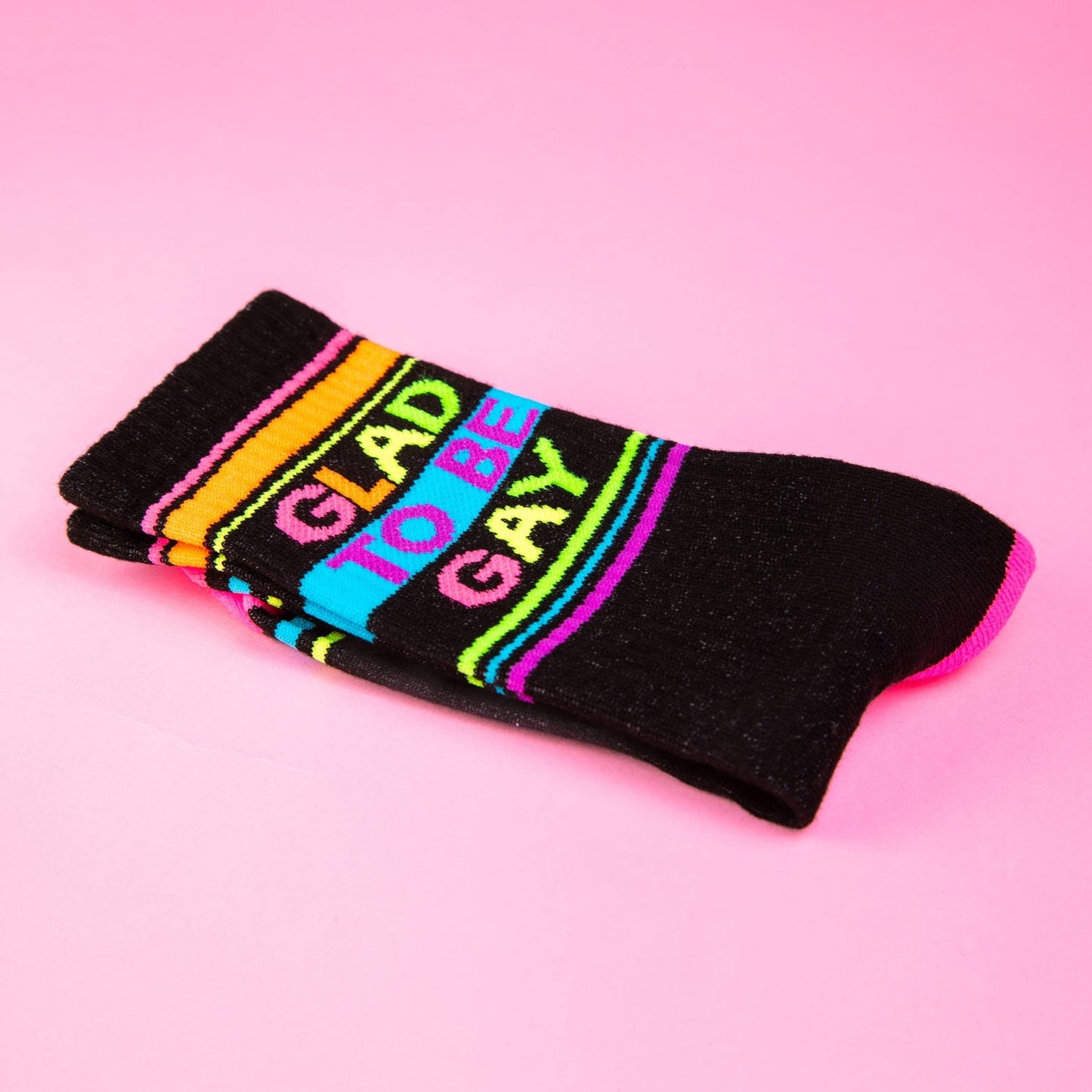 Glad To Be Gay Gym Crew Socks - vibeboxshop