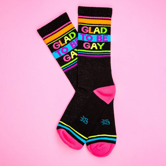 Glad To Be Gay Gym Crew Socks - vibeboxshop