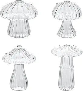 Glass Mushroom Vases - vibeboxshop