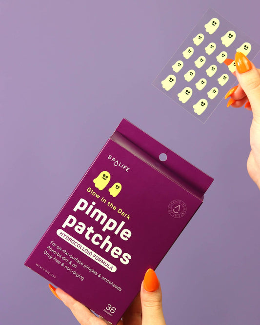 Glow in the Dark Ghosts Hydrocolloid Pimple Patches - vibeboxshop