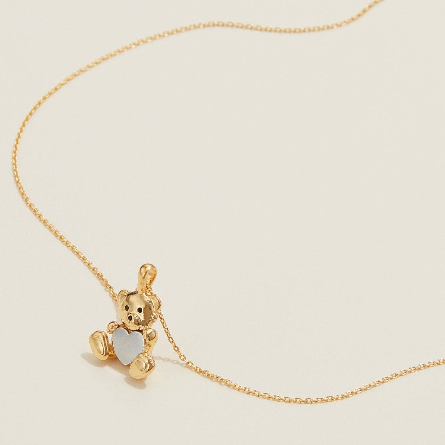 Gold Dipped Bear Pendant Necklace - vibeboxshop