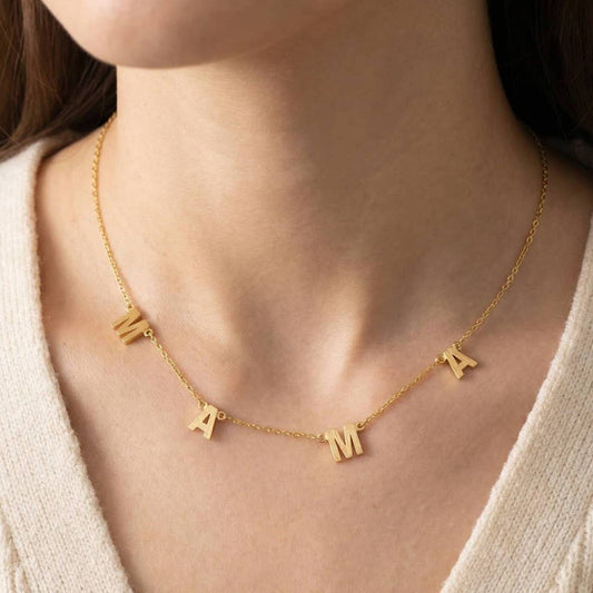 Gold Dipped Mama Charm Necklace - vibeboxshop
