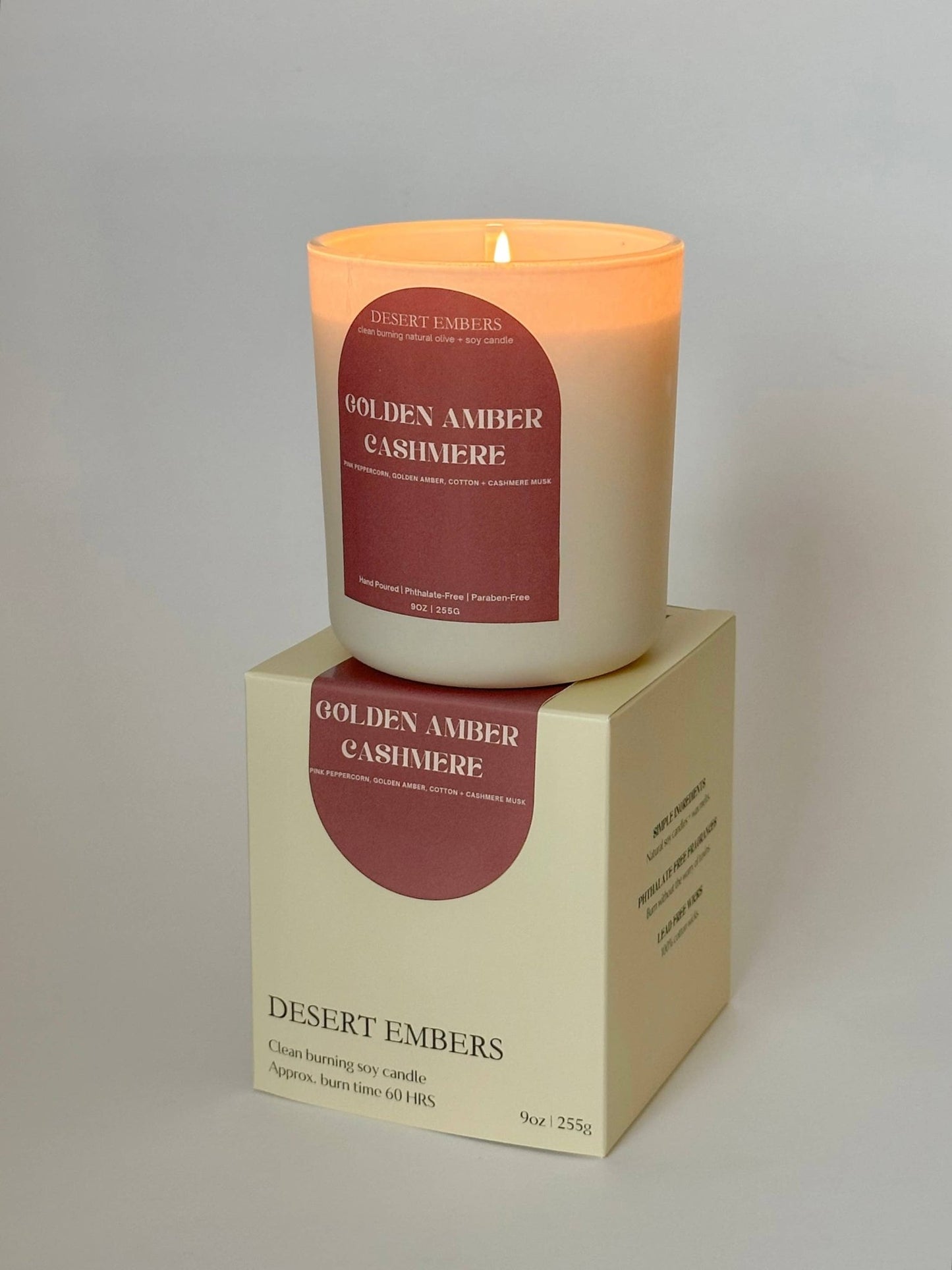 Golden Amber Cashmere Candle - 9oz - vibeboxshop