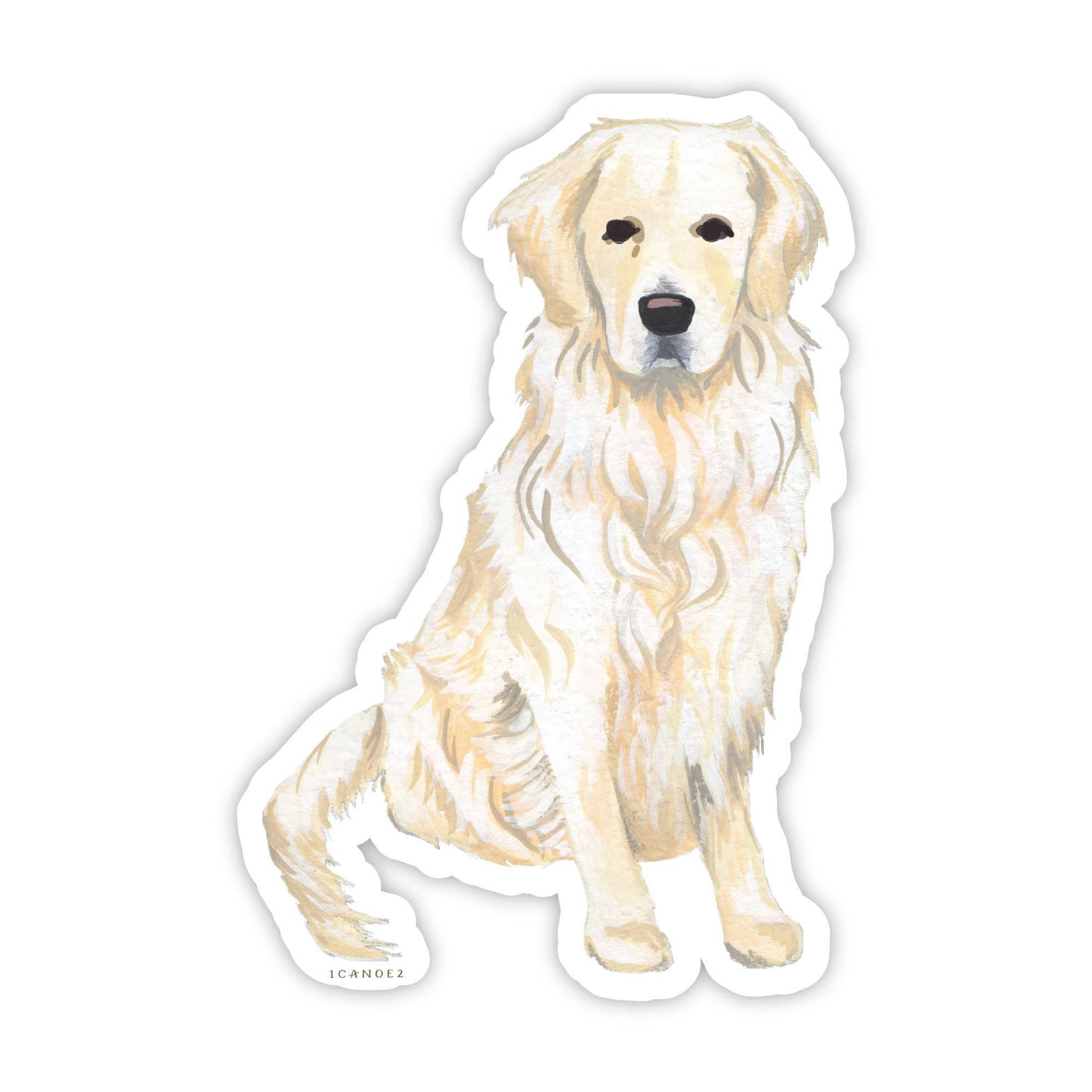 Golden Retriever Decal Sticker - vibeboxshop