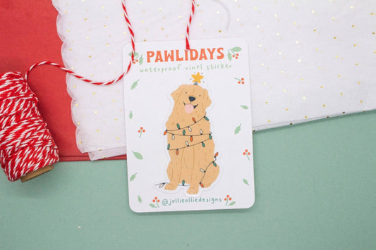 Golden Retriever Vinyl Sticker - vibeboxshop