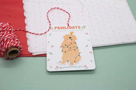 Golden Retriever Vinyl Sticker - vibeboxshop