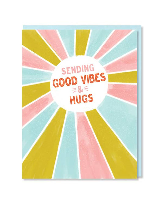 Good Vibes and Hugs Card - vibeboxshop