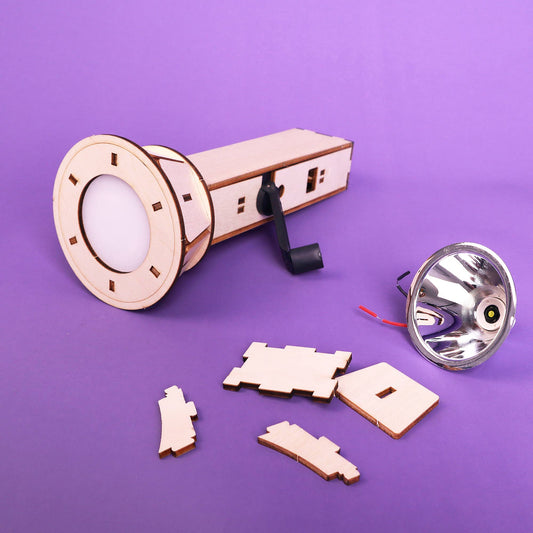 Hand - Crank Flashlight DIY Kit | STEM - vibeboxshop