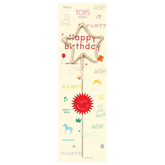 Happy Birthday Star Sparkler - 8in. - vibeboxshop