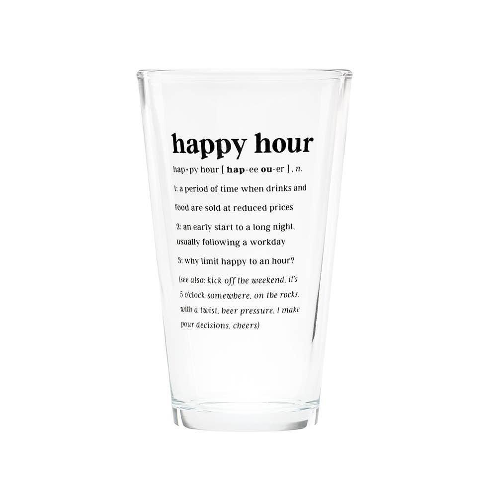 Happy Hour Pint Glass - vibeboxshop