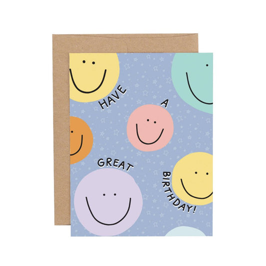 Have A Great Birthday Smileys Greeting Card - vibeboxshop