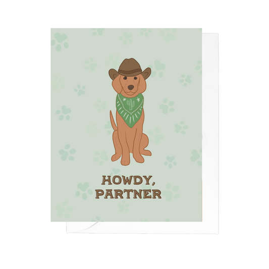 Howdy Partner Greeting Card - vibeboxshop