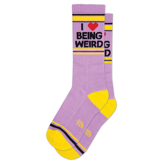 I ❤️ Being Weird Gym Crew Socks - vibeboxshop