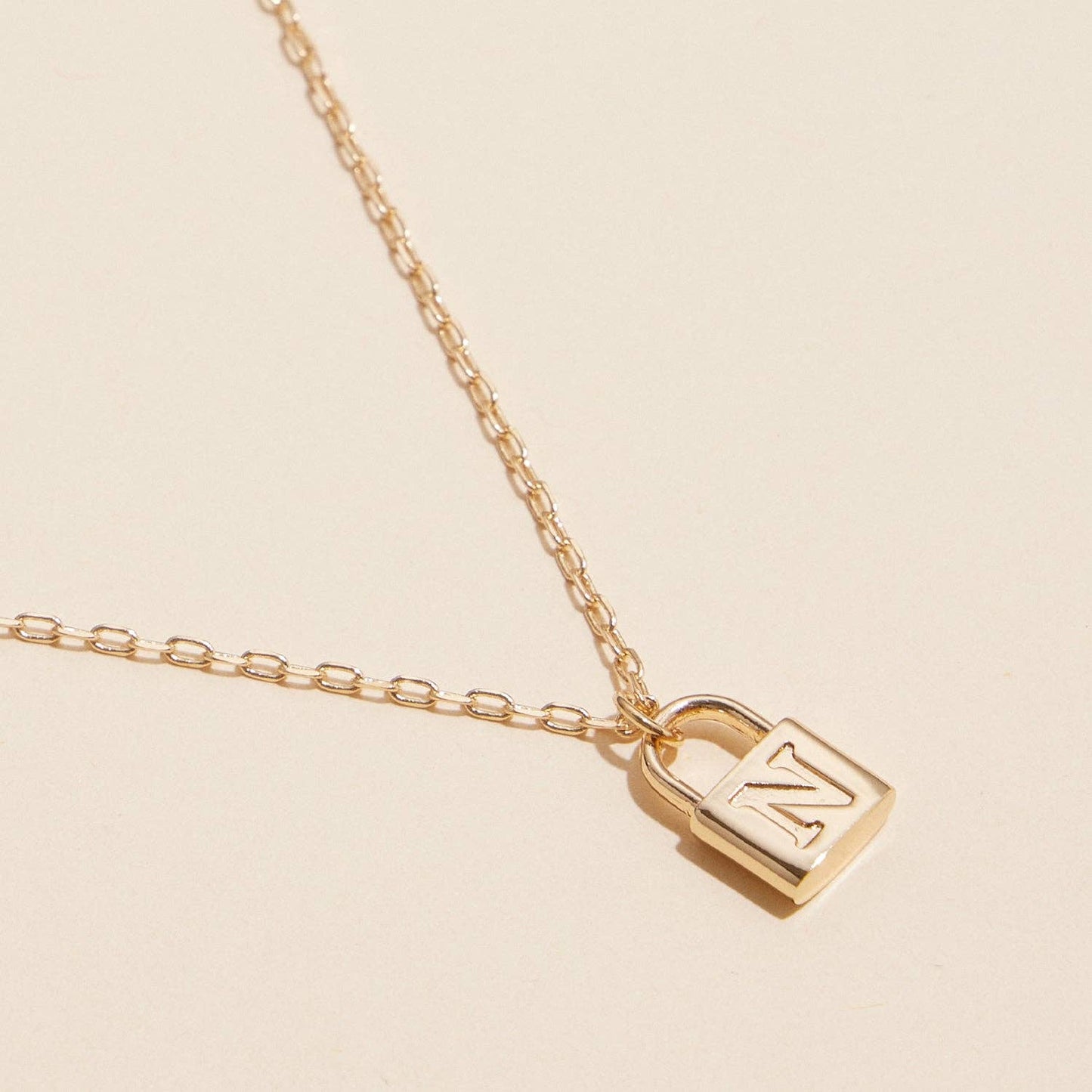 Initial Lock Necklace - vibeboxshop