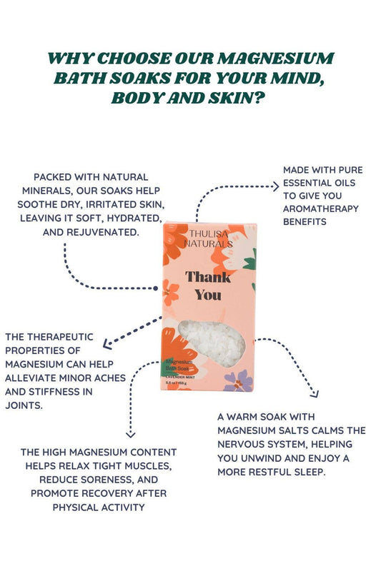 Lavender Mint Magnesium Bath Soak | Thank You - vibeboxshop
