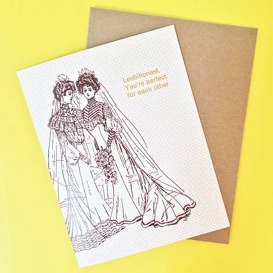 Lesbihonest, You're Perfect For Each Other Card - vibeboxshop