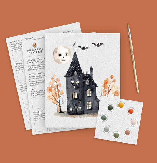 Limited Edition Watercolor Activity Kit – Haunted House - vibeboxshop
