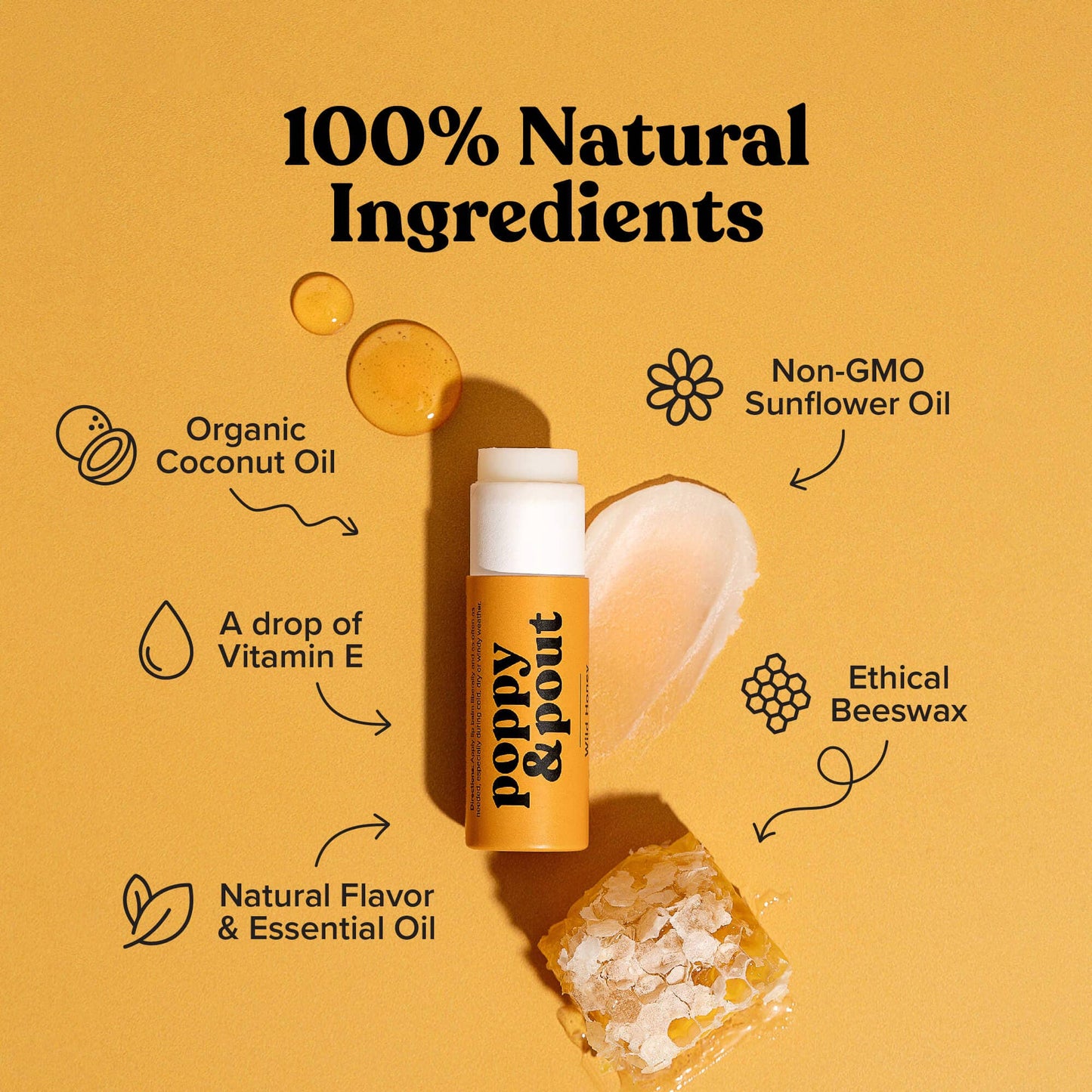 Lip Balm, Wild Honey - vibeboxshop