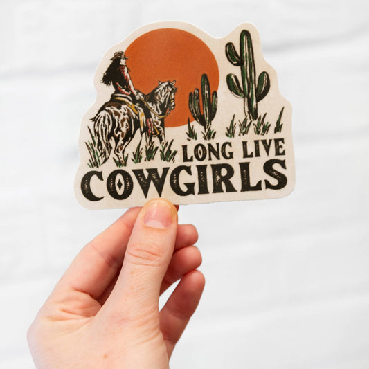 Long Live Cowgirls Sticker - vibeboxshop