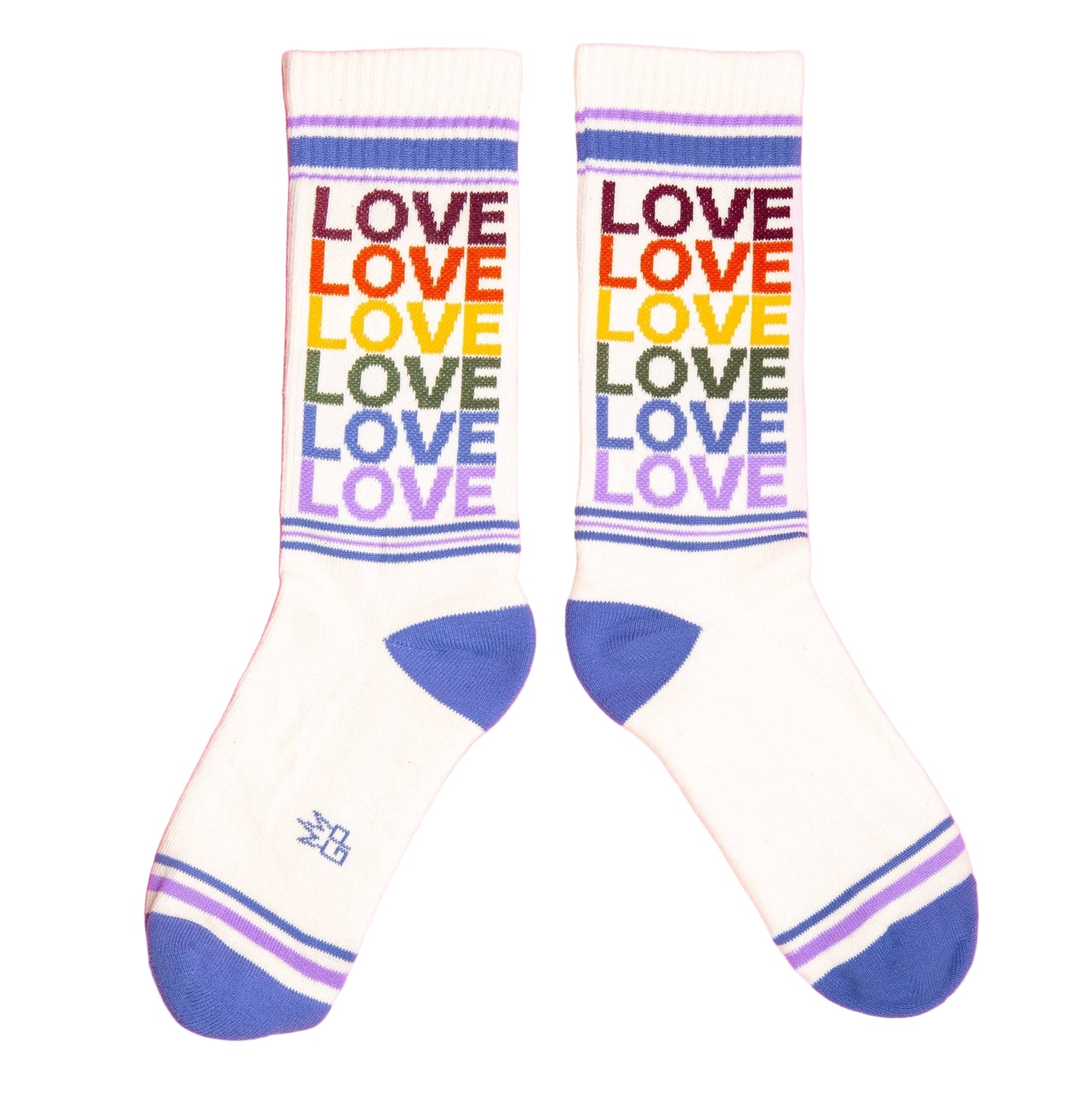 Love Rainbow Gym Crew Socks - vibeboxshop