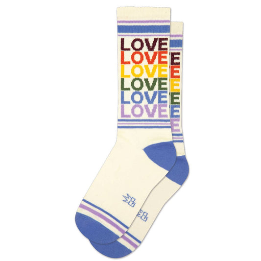 Love Rainbow Gym Crew Socks - vibeboxshop