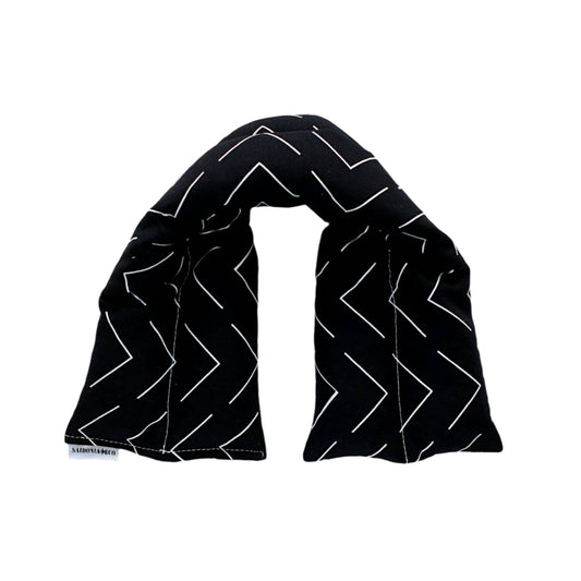 Lumbar Microwavable Heating Pad - Black Mudcloth - vibeboxshop