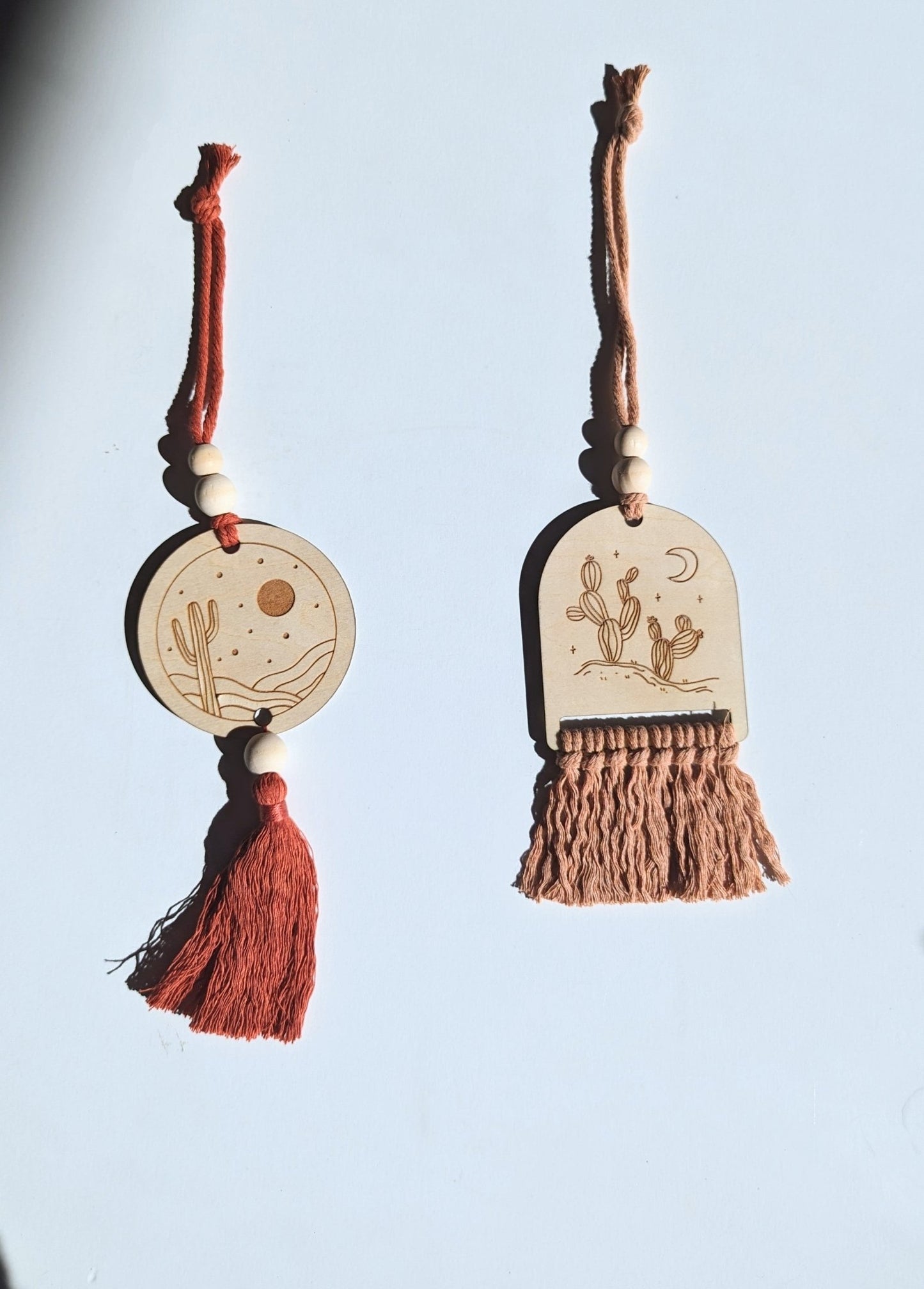 Macrame & Wood Car Charm + Wall Decor - vibeboxshop