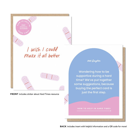Make It All Better - Hard Times Sympathy Get Well Card - vibeboxshop