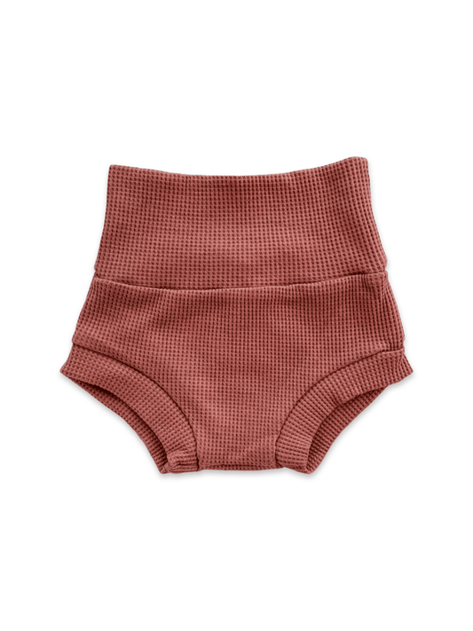 Mauve Waffle Baby Bummie Shorts - vibeboxshop