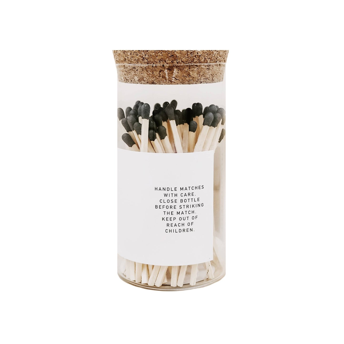 Medium Hearth Matches, Black Tip - vibeboxshop