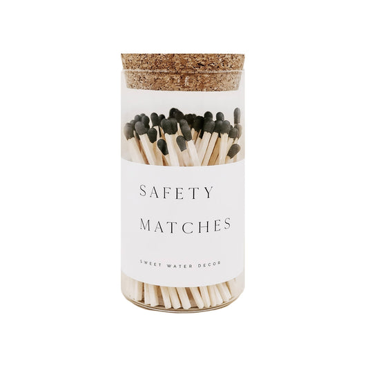 Medium Hearth Matches, Black Tip - vibeboxshop