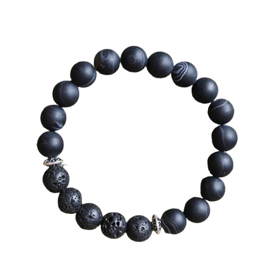 Men's Black Sardonyx Diffuser Bracelet - vibeboxshop