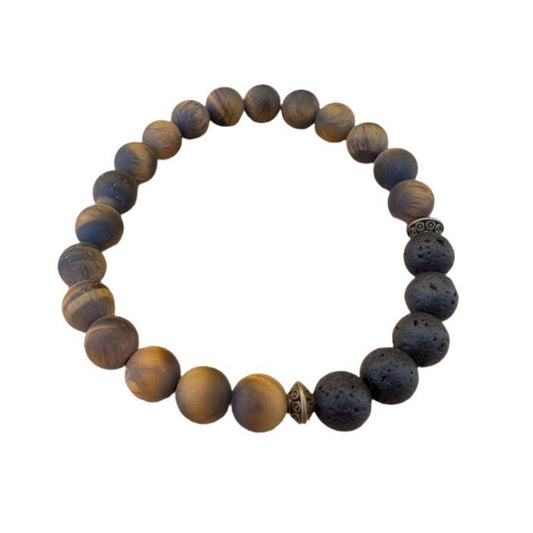 Men's Matte Tiger Eye Diffuser Bracelet - vibeboxshop