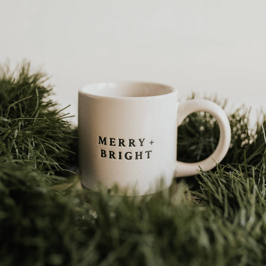 Merry & Bright Stoneware Coffee Mug - vibeboxshop