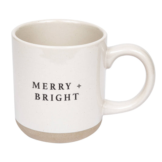 Merry & Bright Stoneware Coffee Mug - vibeboxshop