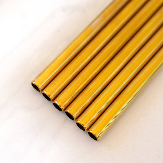 Metal Cocktail Straws - Gold - vibeboxshop
