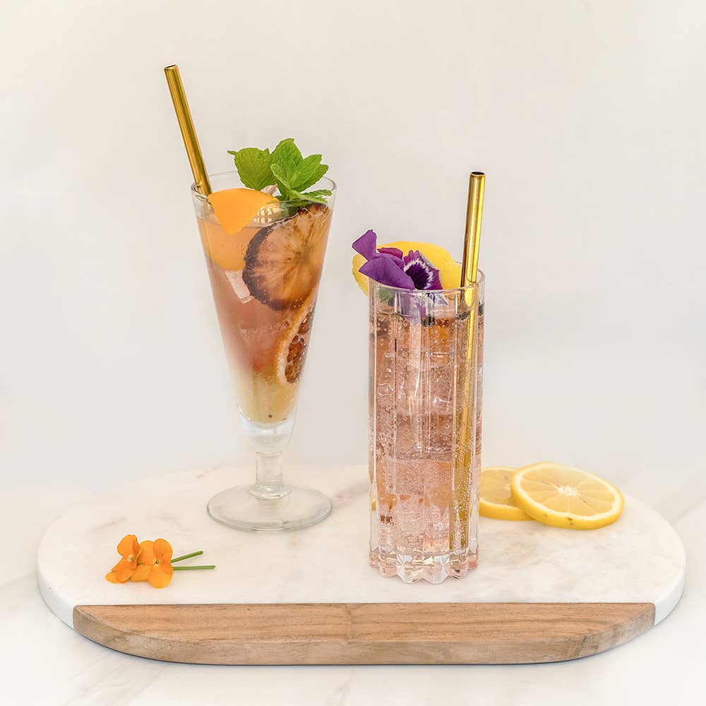 Metal Cocktail Straws - Gold - vibeboxshop